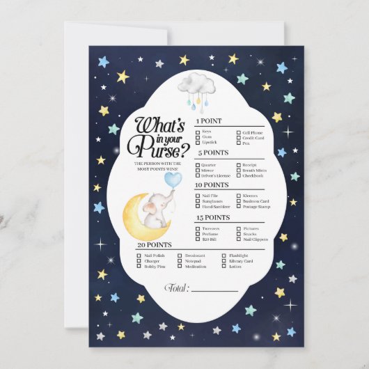 Invitation Au-dessus de l'éléphant de lune ce qui est dans vo (Devant)