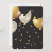 Invitation Au-dessus de l'invitation d'anniversaire de (Dos)