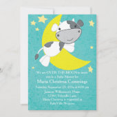 Invitation Au-dessus de l'invitation de baby shower de lune (Devant)