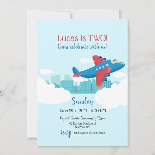 Invitation Au-dessus de l'invitation de nuages (Devant)