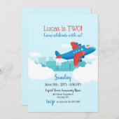 Invitation Au-dessus de l'invitation de nuages (Devant / Derrière)