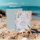 Invitation Au-Dessus de l'océan Mer 1er anniversaire garçon