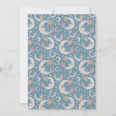 Invitation Au-dessus des étoiles de la lune Pêche Florale Bab (Dos)