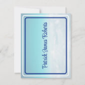 Invitation 'Au-dessus des nuages' Royal Blue & Turquoise Grad (Dos)