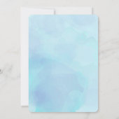 Invitation Au-Dessus Du Baby shower D'Aquarelle Bleu Lune (Dos)