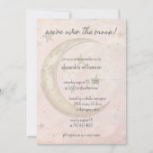 Invitation Au-dessus du Baby shower de Bohême de la Lune (Devant)