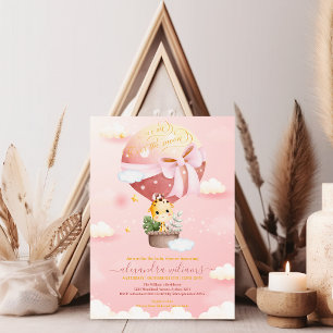 Invitation Au-dessus du Baby shower de la Giraffe de la Lune