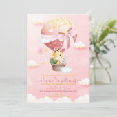 Invitation Au-dessus du Baby shower de la Giraffe de la Lune (Debout devant)