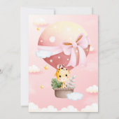 Invitation Au-dessus du Baby shower de la Giraffe de la Lune (Dos)