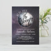 Invitation Au-dessus du Baby shower de la Lune (Debout devant)