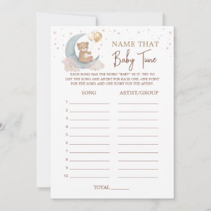 Invitation Au-dessus du Baby shower de la lune Nom de la cart