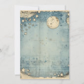 Invitation Au-dessus du Baby shower des Garçons Bleus Lune (Dos)