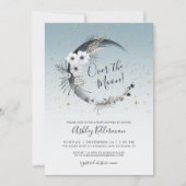 Invitation Au-Dessus Du Baby shower Lune (Devant)