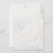 Invitation Au-dessus du Baby shower Lune Arch Gold White Sky (Dos)