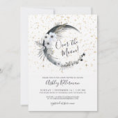 Invitation Au-Dessus Du Baby shower Moon Boho (Devant)