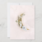 Invitation Au-dessus du Baby shower Moon Boho Gold Dust & Clo (Dos)