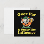 Invitation Au-dessus du par et sous l'influence Golf Boire  (Devant / Derrière)