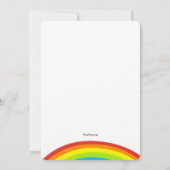 Invitation Au-dessus du Rainbow Birthday Party (Dos)