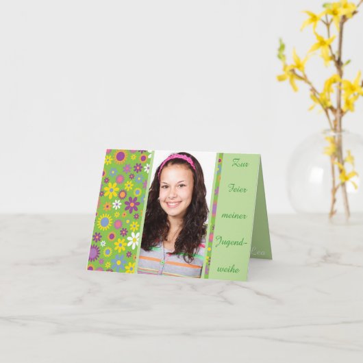 Invitation au dévouement de jeunesse (Fleur jaune)