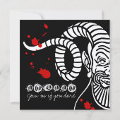 Invitation au diable sanglant Halloween sur la crè (Dos)