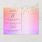 Invitation au diamant arc-en-ciel de la fête d'ann (Dos)