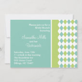 Invitation au diamant bleu et vert (Devant)