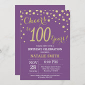 Invitation au diamant du 100e anniversaire de Purp (Devant / Derrière)