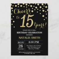 Invitation au diamant du 15e anniversaire de Black