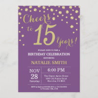 Invitation au diamant du 15e anniversaire de Purpl