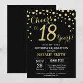 Invitation au diamant du 18e anniversaire de Black (Devant / Derrière)