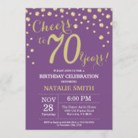 Invitation au diamant du 70e anniversaire de Purpl