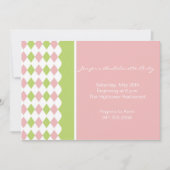 Invitation au diamant rose et vert (Devant)