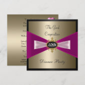Invitation au Dîner Annuel de la Société (Devant / Derrière)