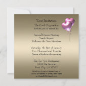 Invitation au Dîner Annuel de la Société (Dos)