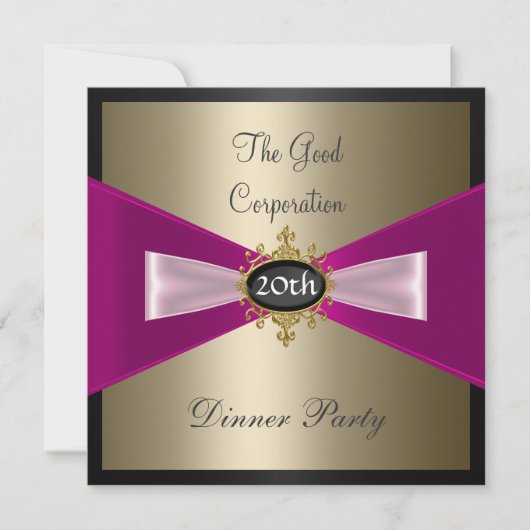 Invitation au Dîner Annuel de la Société (Devant)