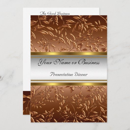 Invitation au dîner annuel de présentation d'affai (Devant / Derrière)