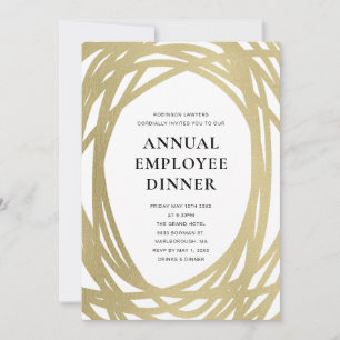 Invitation au dîner annuel des employés Or
