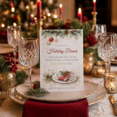 Invitation au dîner au pin festif