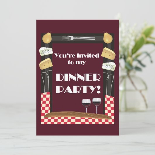 Invitation au dîner-avec devis (Debout devant)