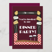 Invitation au dîner-avec devis (Devant / Derrière)