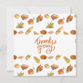 Invitation au dîner Citrouille de Thanksgiving (Dos)