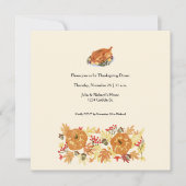 Invitation au dîner Citrouille de Thanksgiving (Devant)