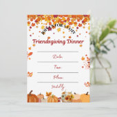 Invitation au dîner convivial de Friendsgiving d'a (Debout devant)
