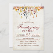Invitation au dîner d'Action de grâce entre amis a (Devant)