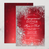 Invitation au dîner d'annonce de fiançailles pour  (Devant / Derrière)