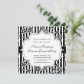 Invitation au dîner dansant élégant en tenue de so (Debout devant)