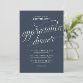 Invitation au dîner d'appréciation Bleu marine (Debout devant)