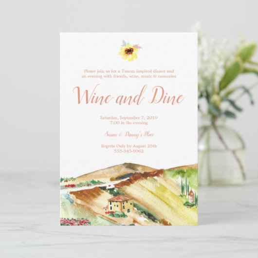 Invitation au dîner de dégustation de vins de Tosc (Debout devant)