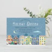 Invitation au dîner de fête de Noël à la maison en (Debout devant)