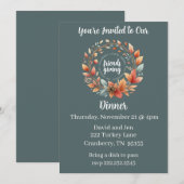 Invitation au dîner de Friendsgiving (Devant / Derrière)
